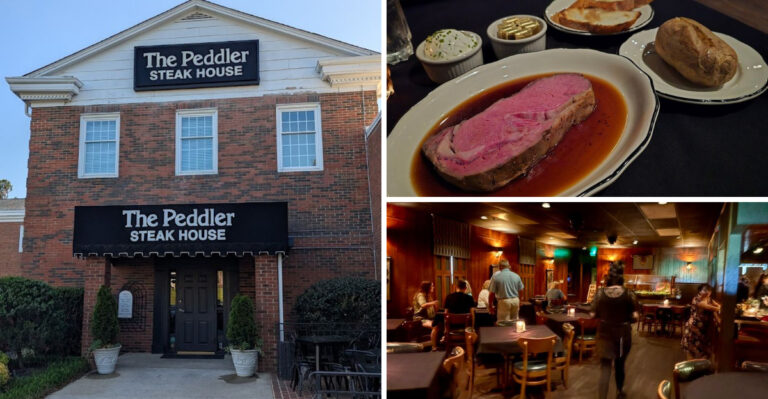 The prime rib at this classic North Carolina steakhouse is unbelievably flavorful