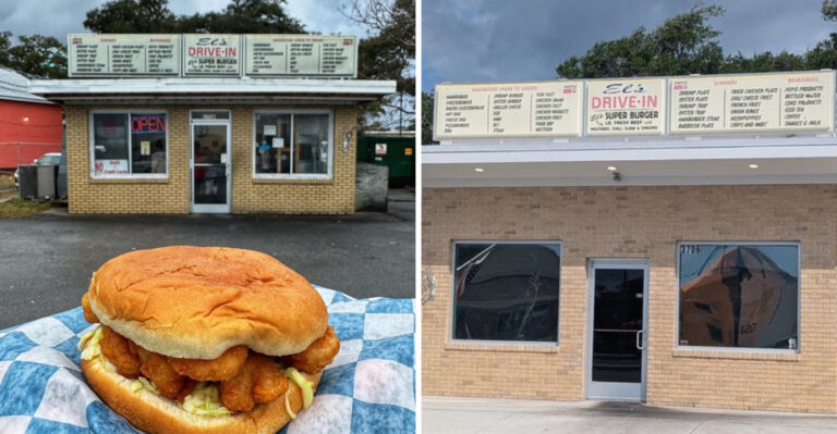 The shrimp burgers at this classic North Carolina drive-in are worth the trip all by themselves
