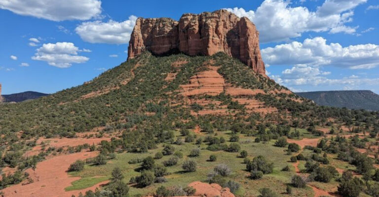 This Arizona red rock formation takes on a completely different glow once the sun goes down