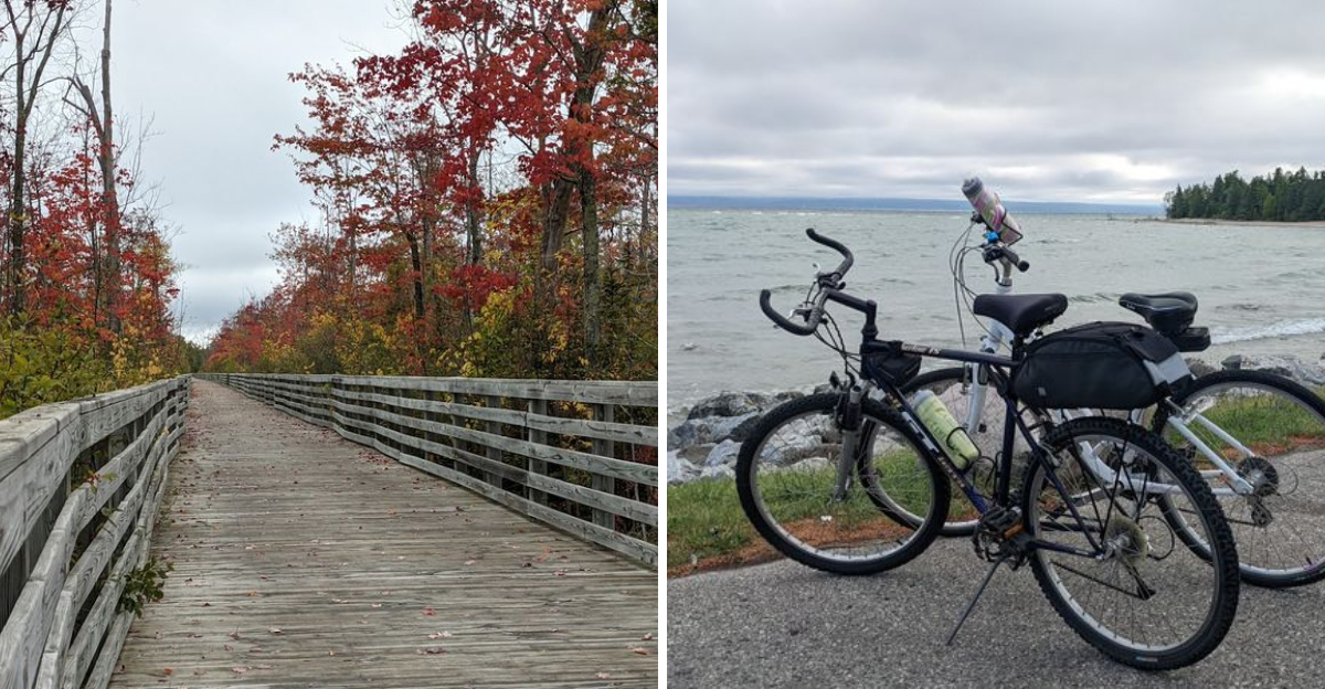 This gorgeous Michigan bike pathway features more than 20 miles of breathtaking scenery
