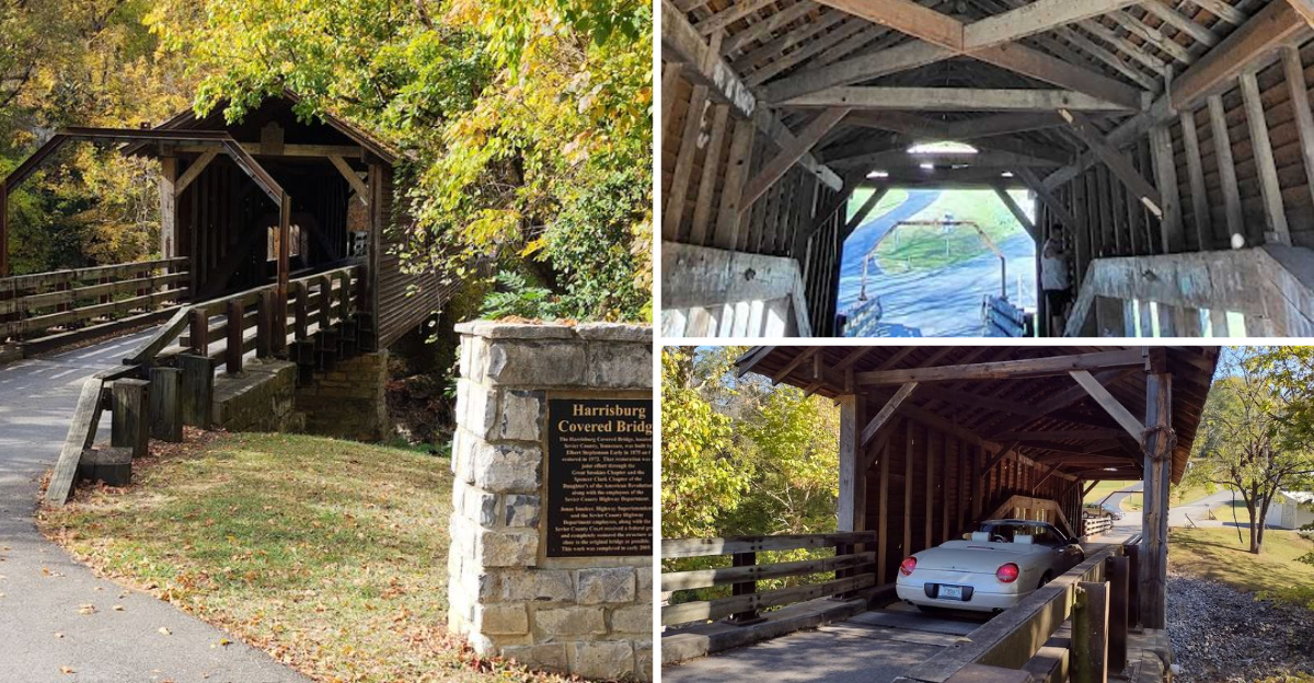 This gorgeous picture perfect covered bridge in Tennessee looks straight out of a painting
