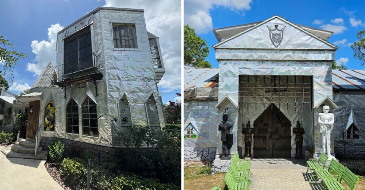 This handmade castle in Florida was built by a single artist and you wont believe what its made from