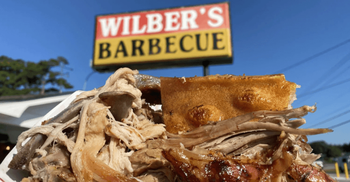 This legendary North Carolina BBQ joint has been slow smoking whole hogs since the 1960s