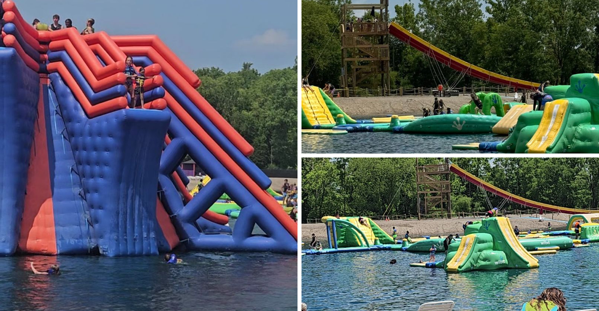 This massive floating waterpark in Ohio is packed with nonstop family fun