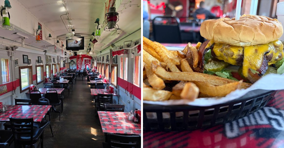 This quirky train themed diner in Ohio serves burgers and fries people cant stop craving