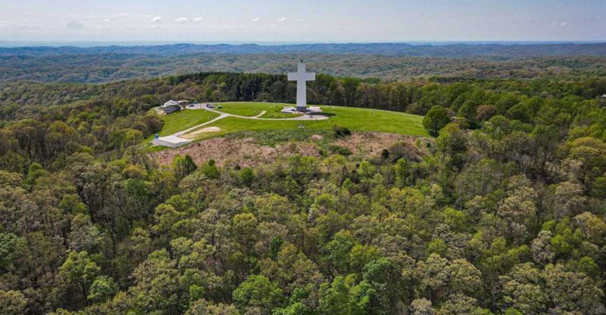 This towering hilltop cross in Illinois is one of the Midwests most breathtaking landmarks