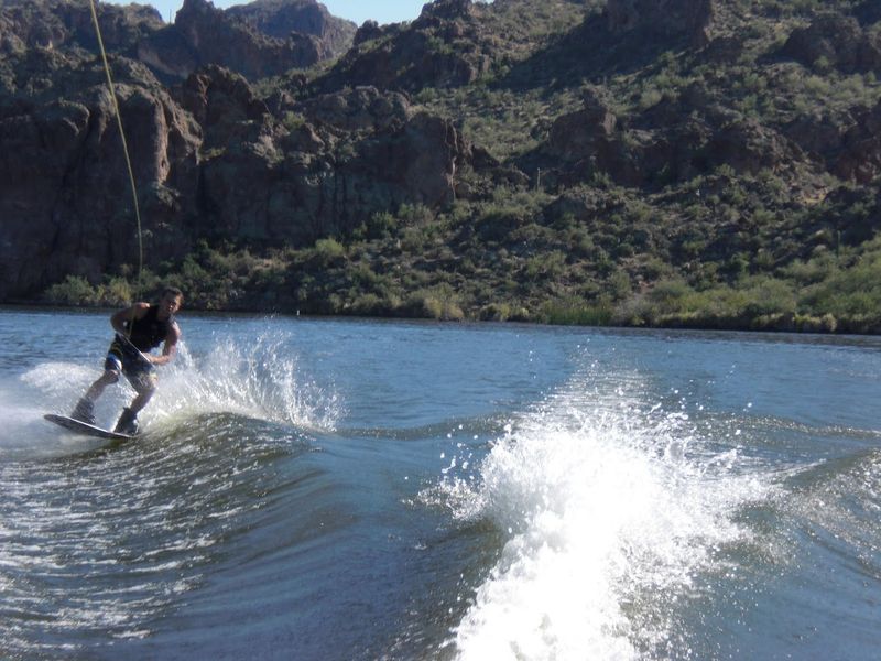 Tubing and Wakeboarding Behind a Boat