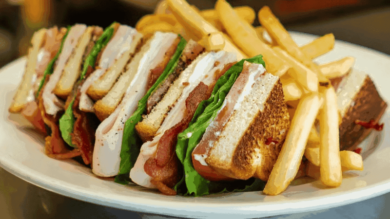 Turkey Club Sandwich Loaded With Freshness