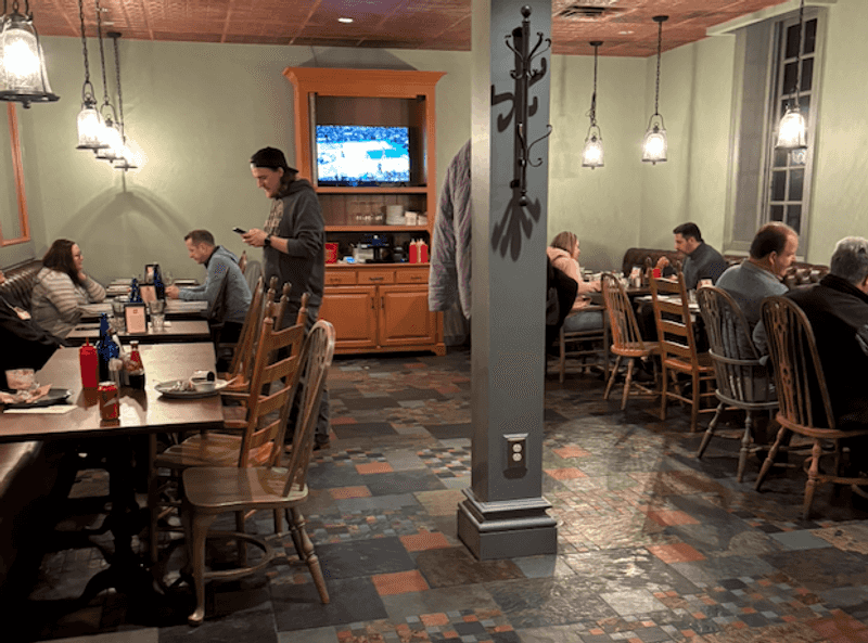 Upstairs and Downstairs Dining — Two Levels of Cozy