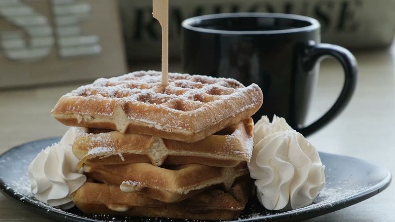 Waffles With a Funnel Cake Twist Waffles With a Funnel Cake Twist