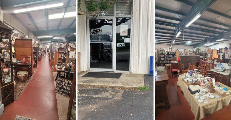 You could easily lose an entire day exploring this enormous antique store in South Carolina