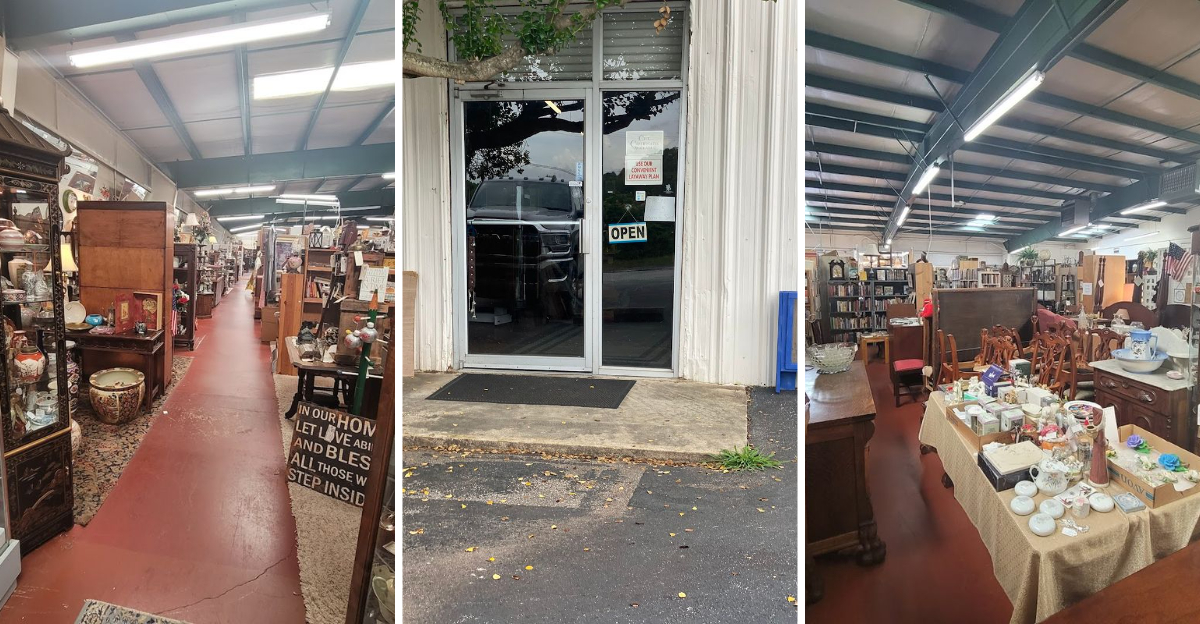 You could easily lose an entire day exploring this enormous antique store in South Carolina