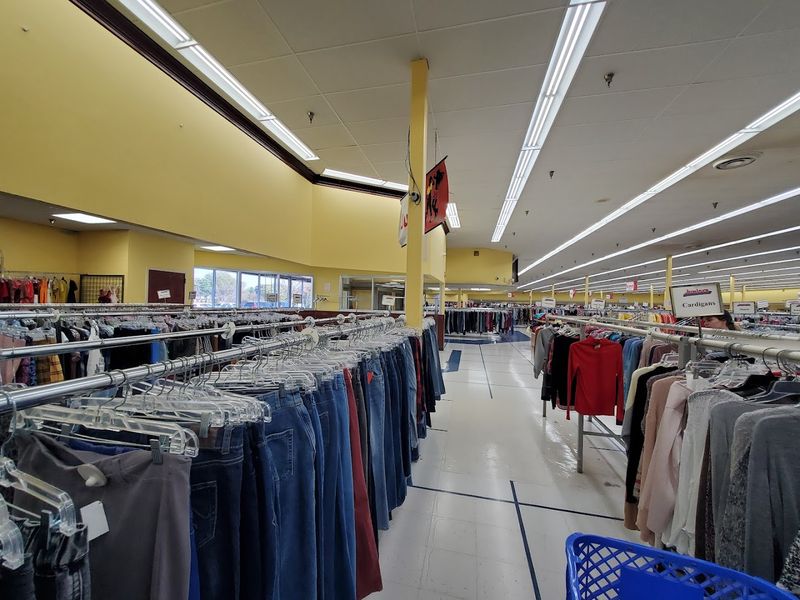 A Clothing Section So Massive It Has Its Own Color-Coded System