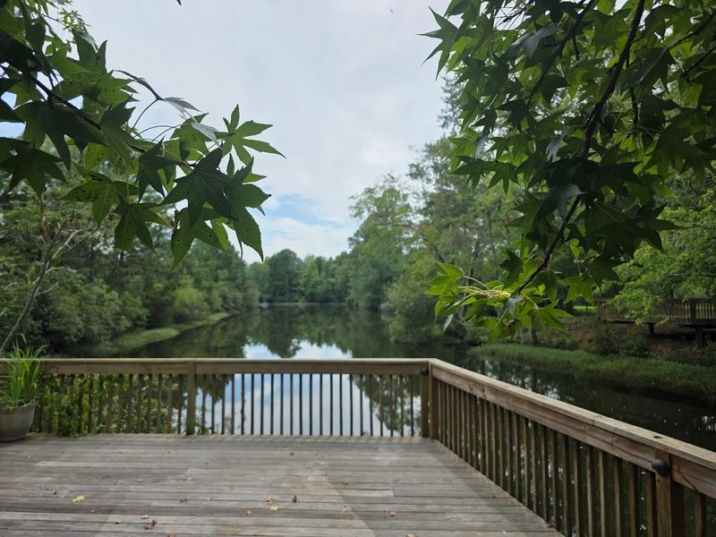A Waterside Deck With Peaceful Pond Views