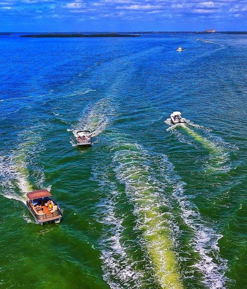 Boating and Jet Skiing Through the Bay Channels