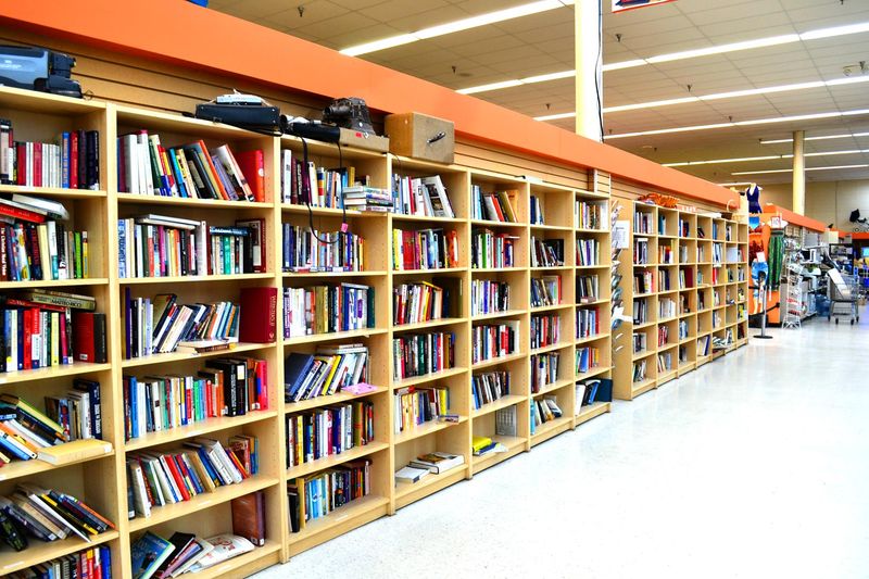 Books, Puzzles, and Electronics Fill the Shelves