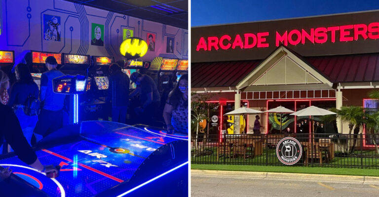 Bring the whole family to this massive Florida arcade packed with more than 175 classic games