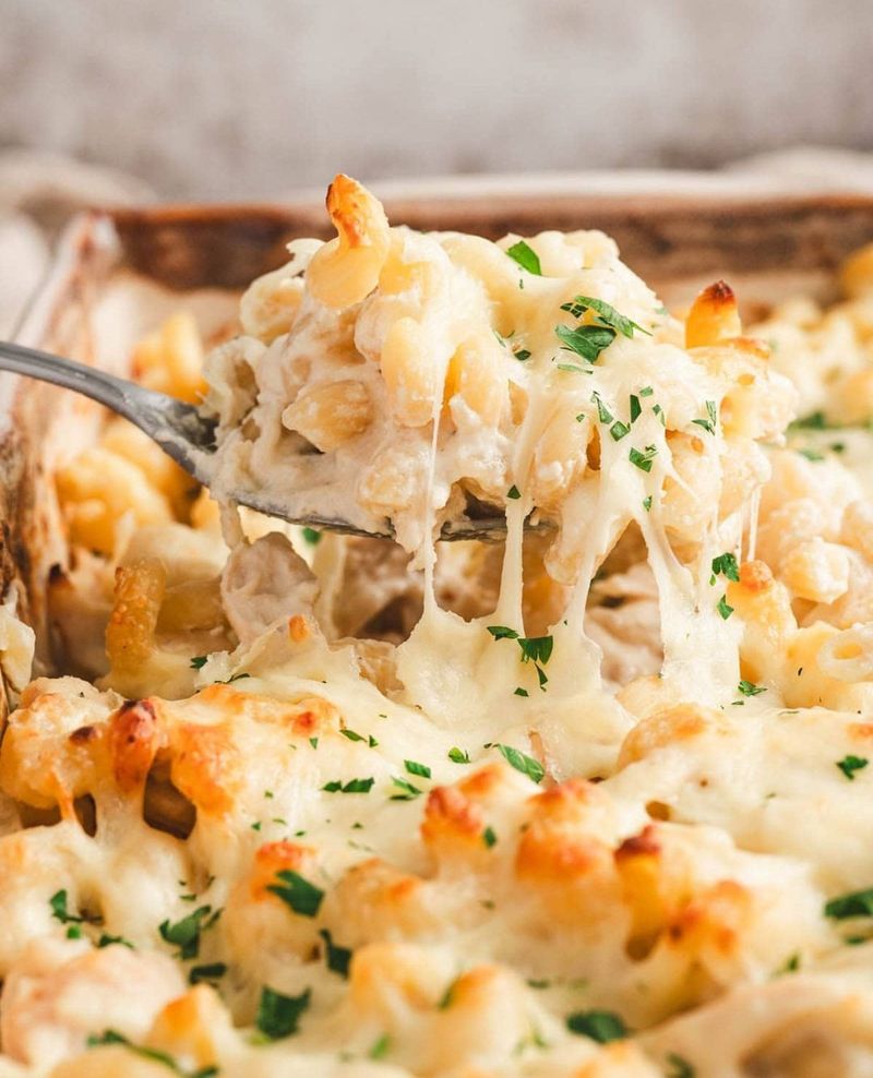 Chicken Alfredo Bake
