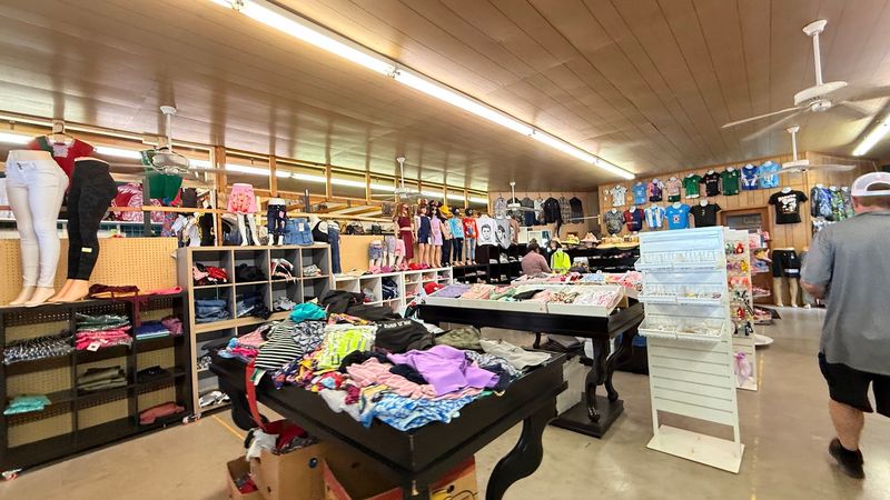 Clothing and Accessories Fill Row After Row