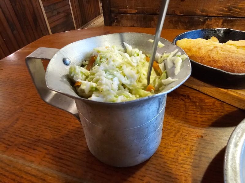Complimentary Coleslaw Served in a Tin Cup Complimentary Coleslaw Served in a Tin Cup