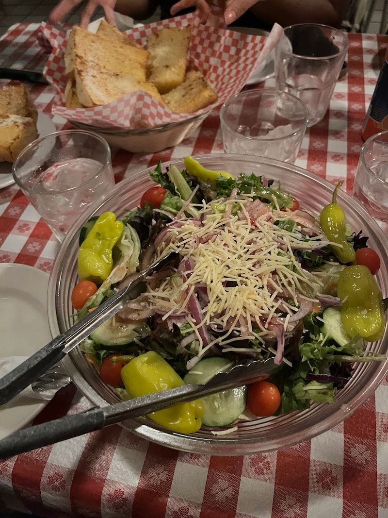 Complimentary Salad and Garlic Bread to Start Things Right
