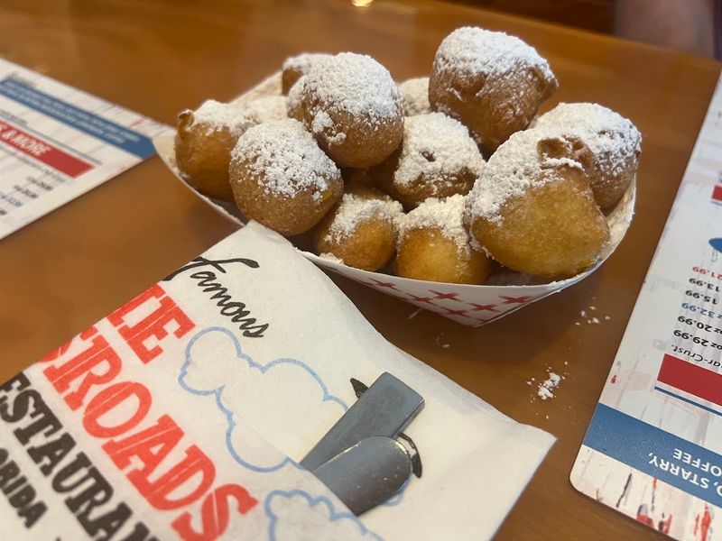 Corn Fritters Dusted in Powdered Sugar