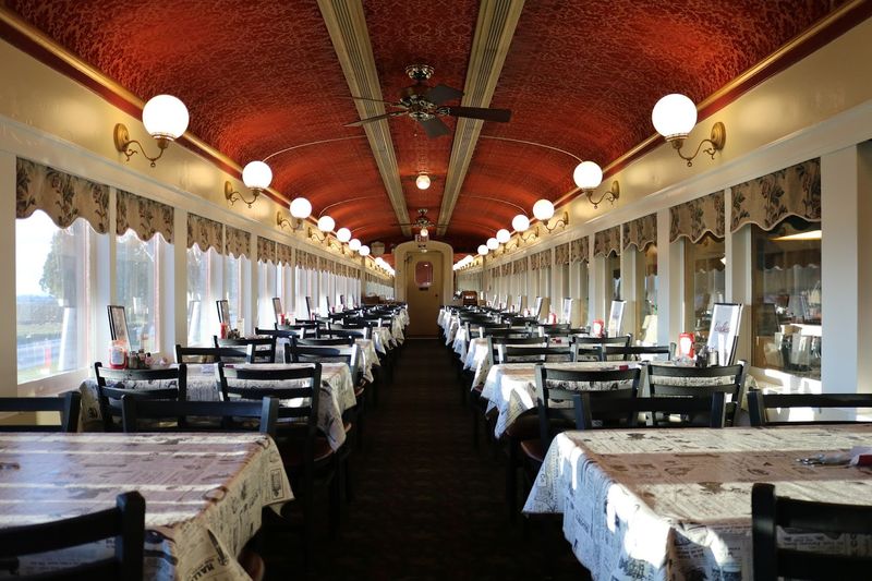 Dining Inside Real Vintage Train Cars Dining Inside Real Vintage Train Cars