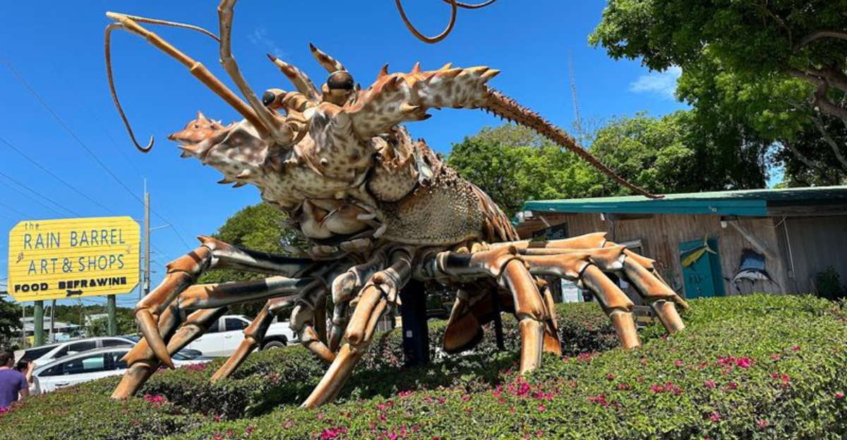 Explore This Quirky Florida Roadside Attraction Featuring A Giant Lobster And Eccentric Shops