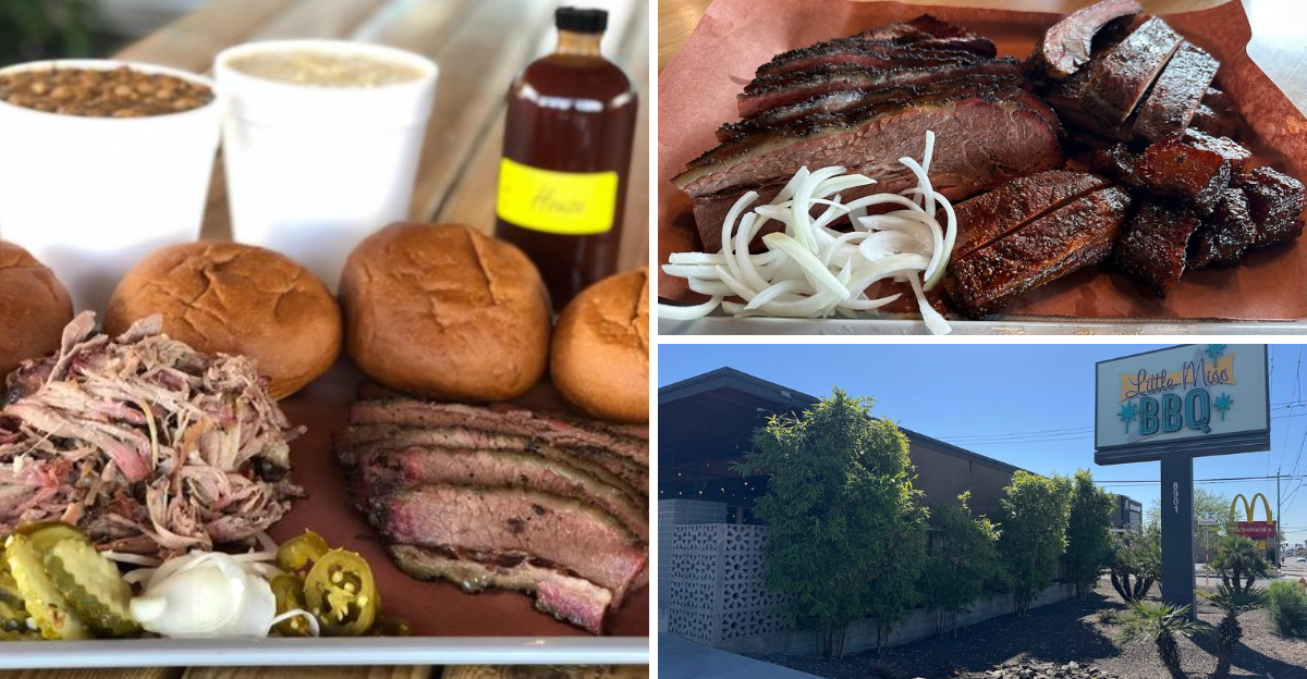 Fans Arrive Early For The Tender Pulled Pork At This Well Known Arizona BBQ Destination
