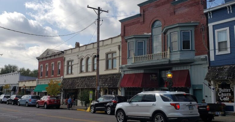 Five Blocks Of Original 19th-Century Storefronts Make This Ohio Village Truly Unforgettable
