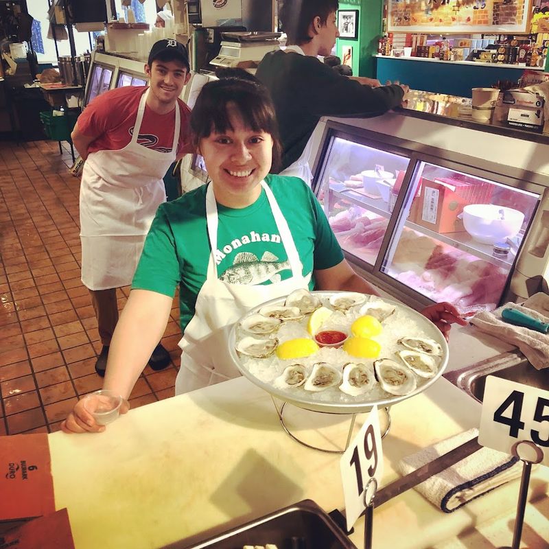 Fresh Oysters Shucked Right Before Your Eyes