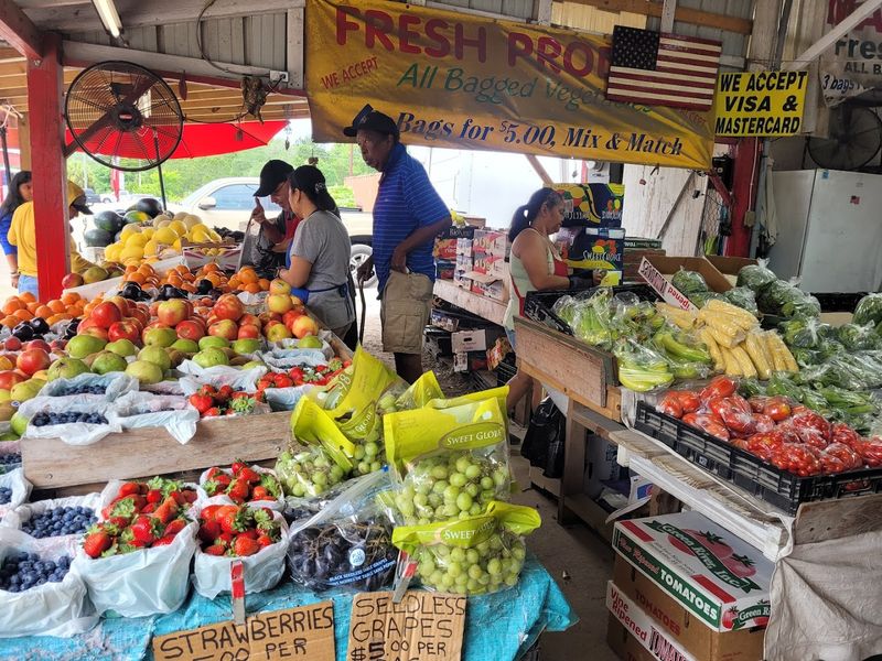 Fresh Produce at the Front Entrance Stands