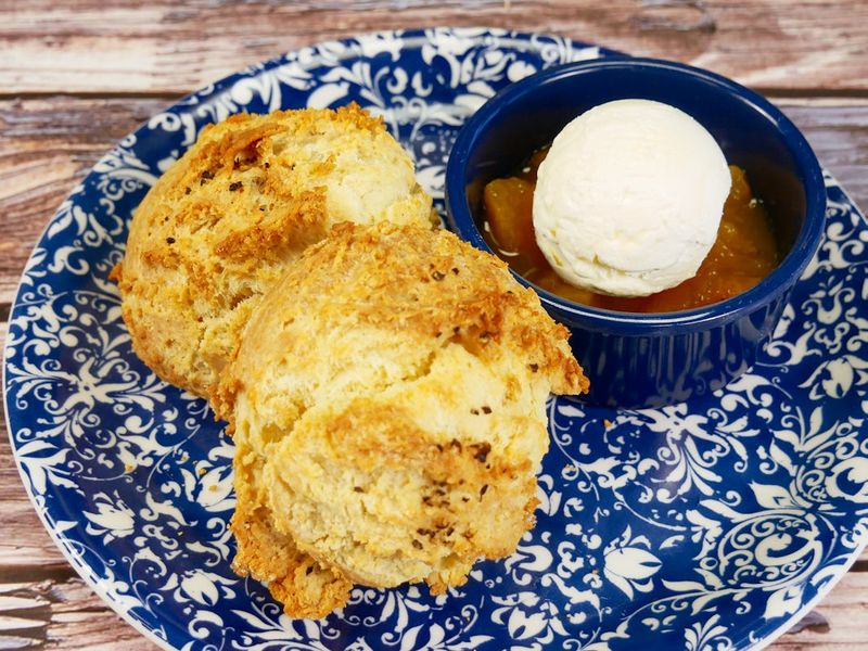 Freshly Baked Biscuits With Butters and Jams