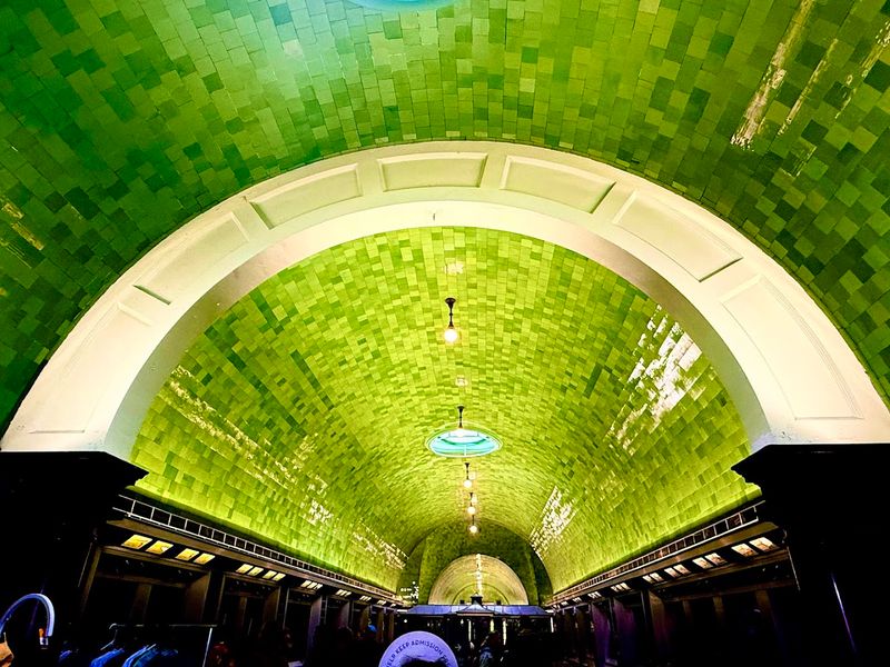 Green-Tiled Ceilings That Make You Feel Underwater