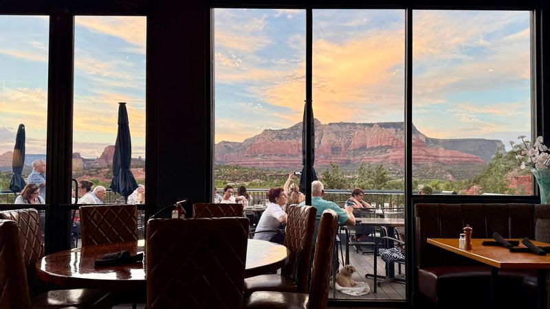 Happy Hour With Cocktails and Red Rock Scenery