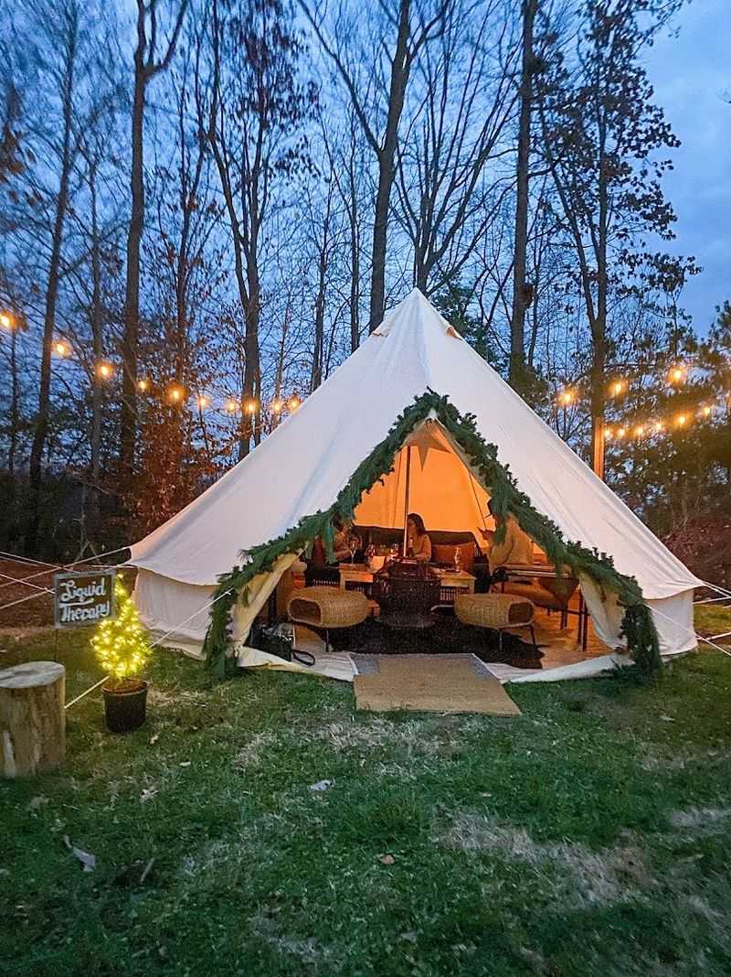 Heated Winter Wine Tents for a Cozy Escape