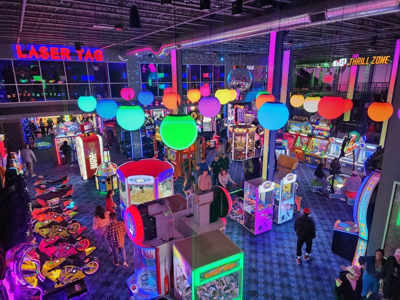 Massive Arcade Floor Loaded With Games
