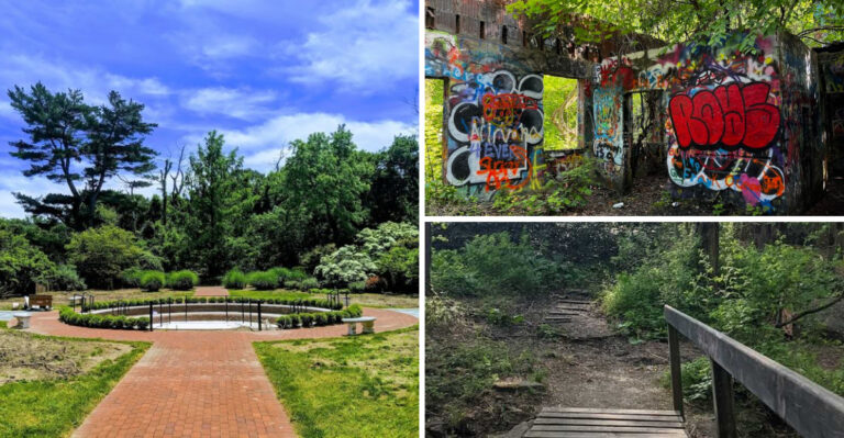 One Of New York’s Most Fascinating Hidden Trails Ends At A Collection Of Eerie Abandoned Greenhouses Frozen In Time