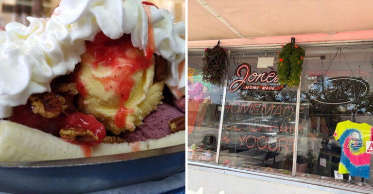 People Happily Drive For Hours To Enjoy The Incredible Banana Split At This Michigan Ice Cream Shop