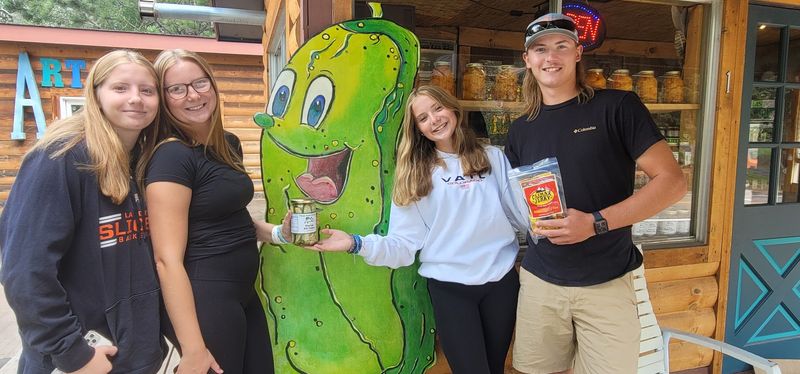 Photo Op With Mr. Pickle Out Front