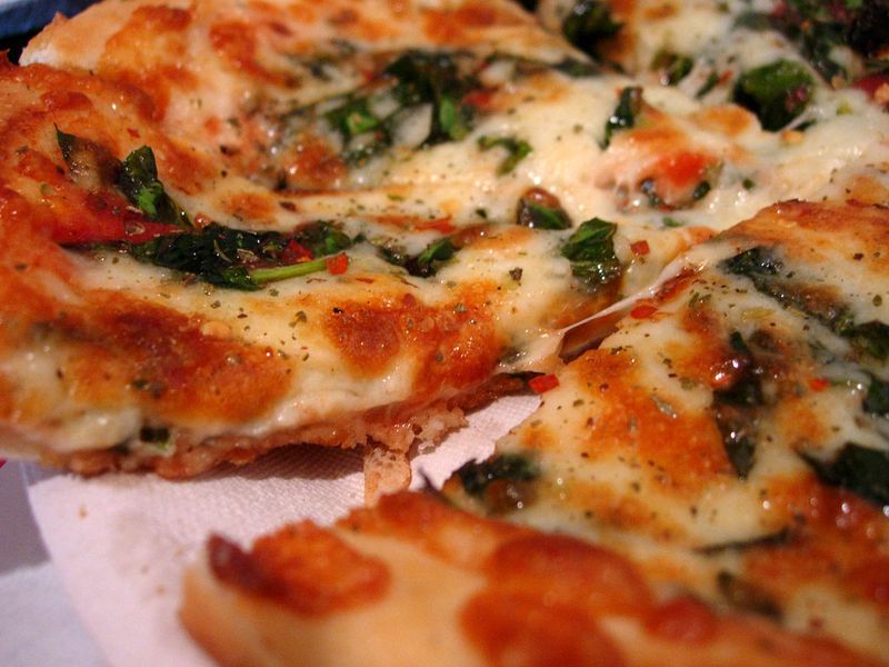 Pizza Spinach Pizza Spinach