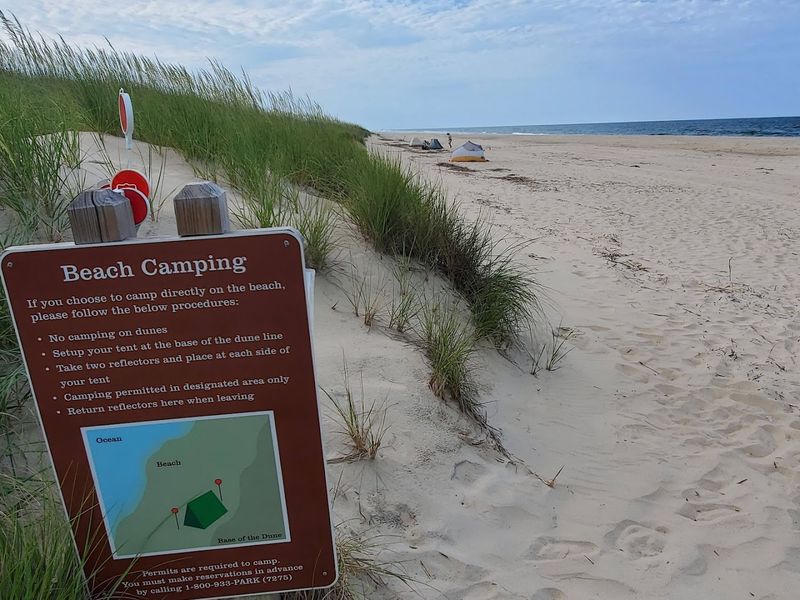 Primitive Camping Right on the Atlantic Ocean