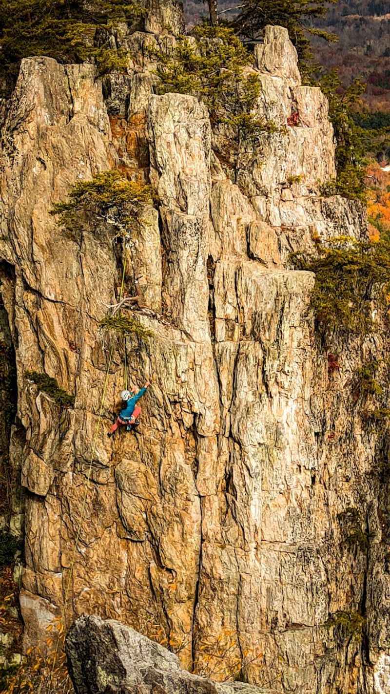 Rock Climbing on Sheer Vertical Cliffs