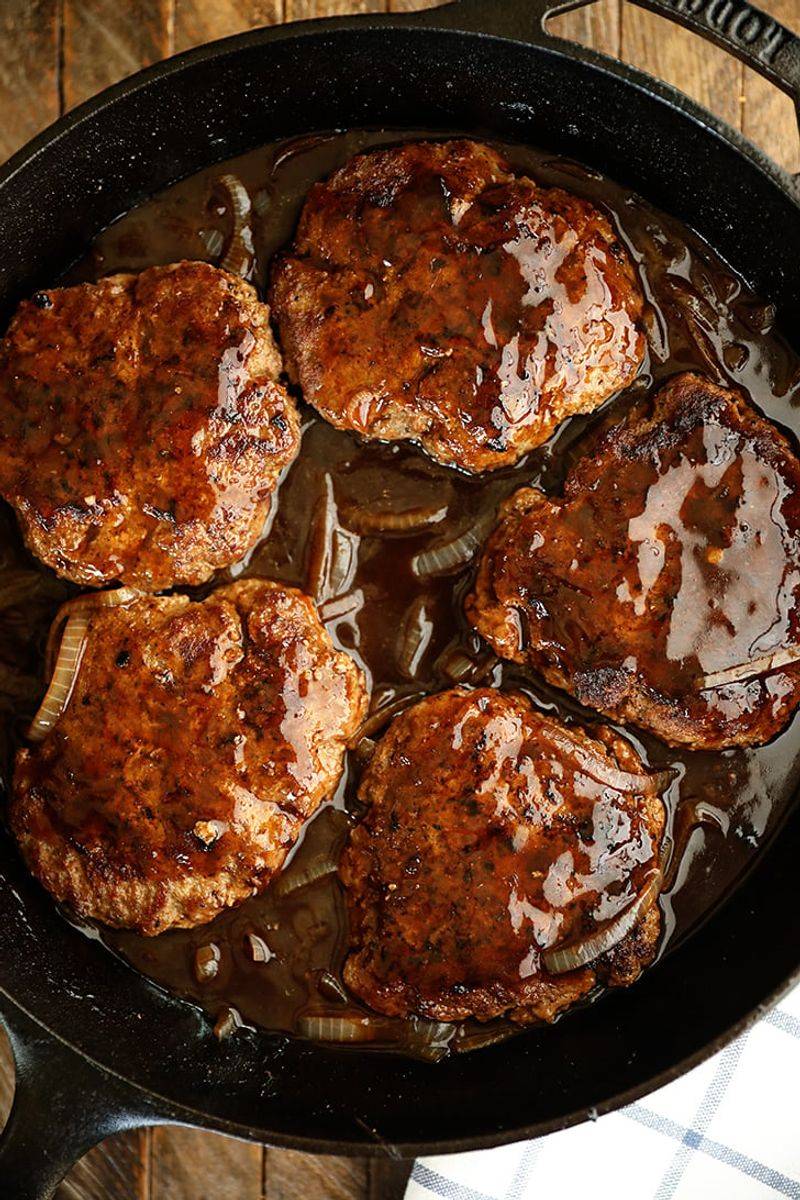 Salisbury steak with gravy Salisbury steak with gravy