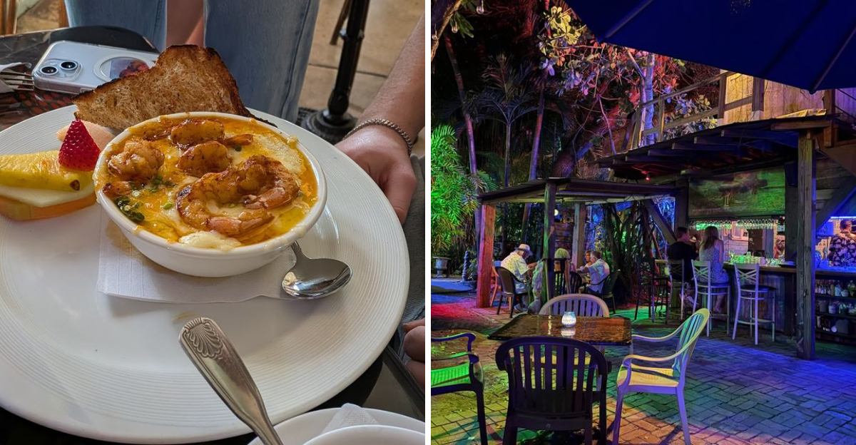 Seafood Lovers Are Making Long Drives For The Shrimp And Grits Served At This Quirky Florida Waterfront Favorite