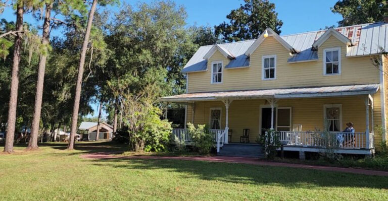 Step Back In Time At This Florida Village Featuring A Preserved 1913 Train Depot And Vintage Railcars