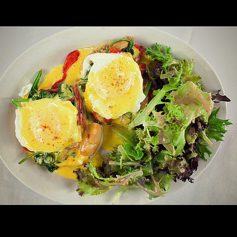 T-Home Benedict With Green Chile Hollandaise T-Home Benedict With Green Chile Hollandaise