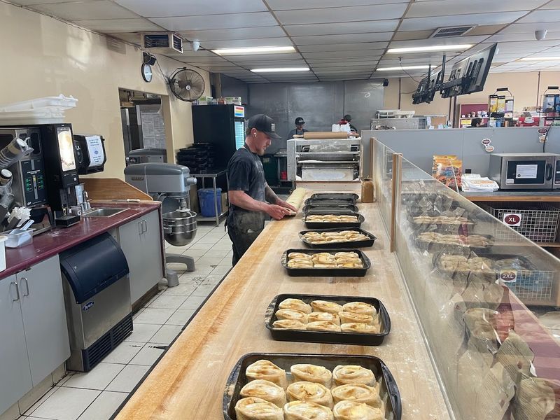 The Bakery Atmosphere and Live Roll Preparation