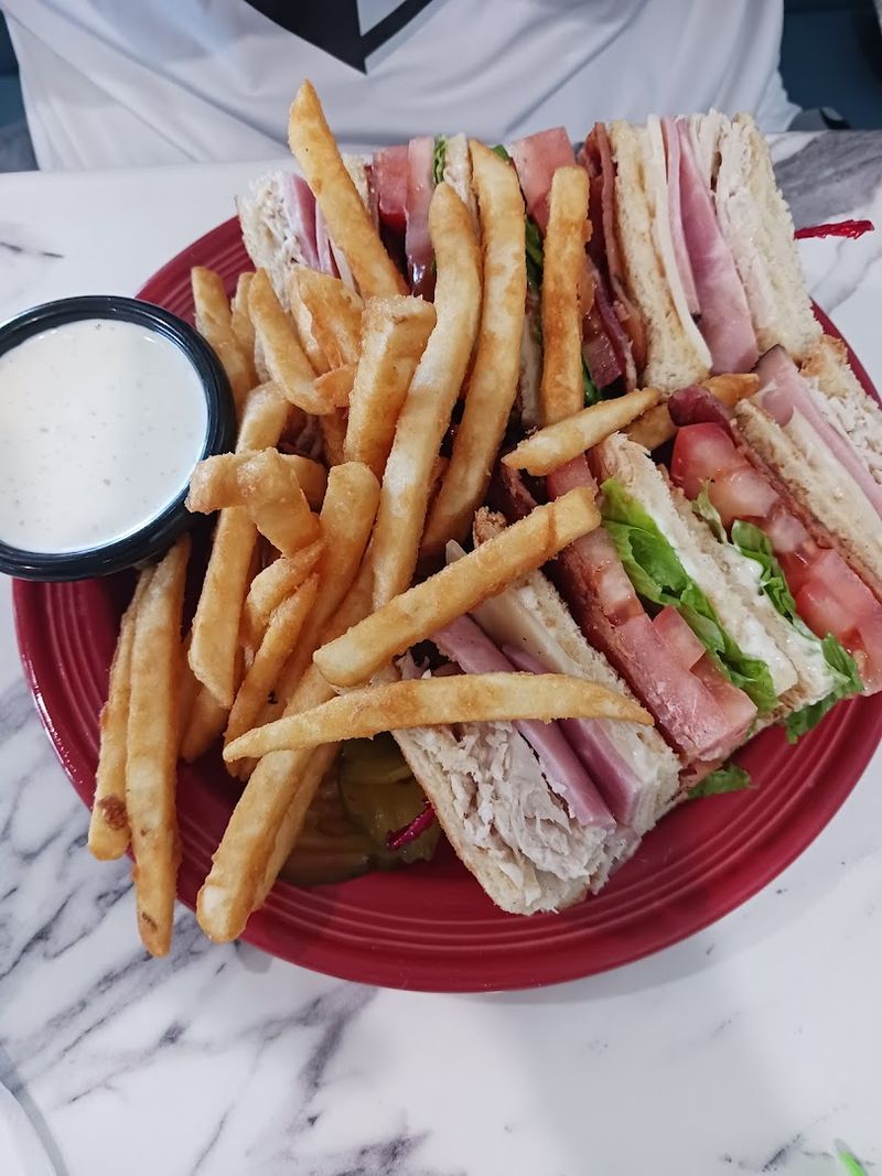 The Veggie Sandwich and Sweet Potato Fries