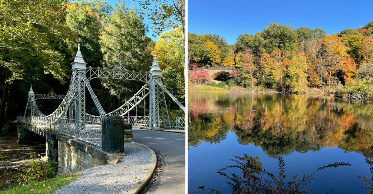 This Beautiful Suspension Bridge In Ohio Looks Like It Belongs In A Storybook